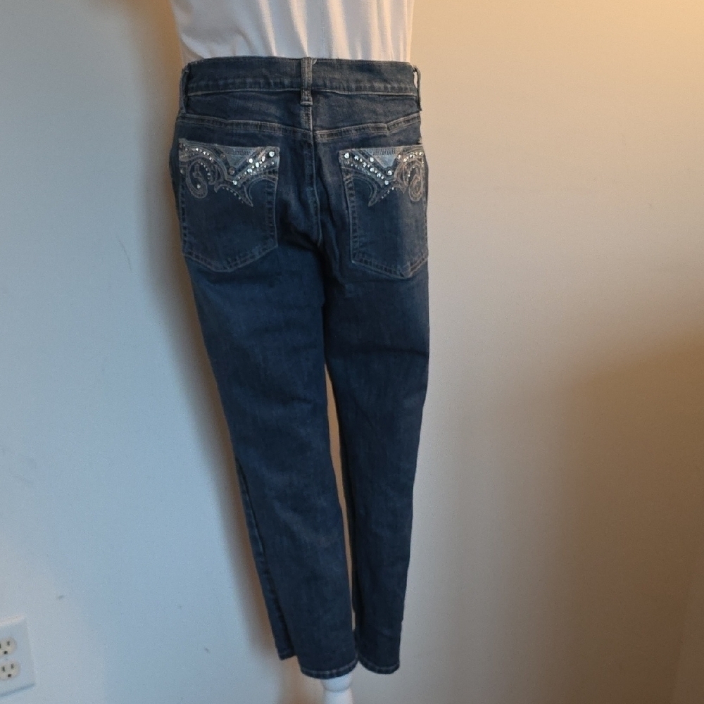 White House Black Market Dark Blue Ankle Jeans - Picture 4 of 5